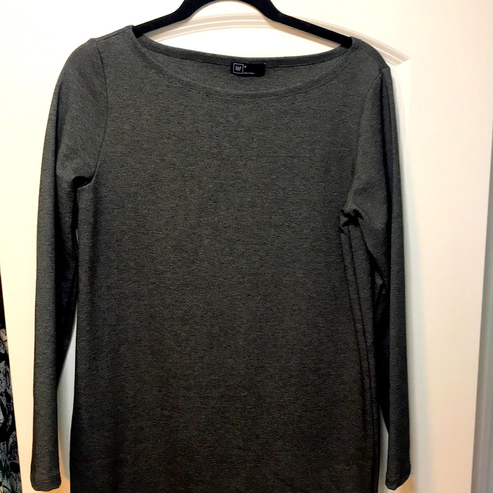 Grey A-line long sleeve dress GAP